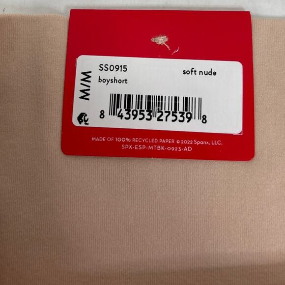 SPANX Everyday Shaping Boy Shorts Panties Size Medium Soft Nude - Picture 3 of 5